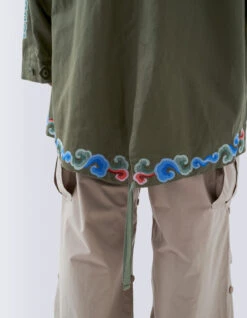 Maharishi 5012 Dragon Embroidered Kimono Parka Olive OG-107F -Maharishi 071223 0082 2