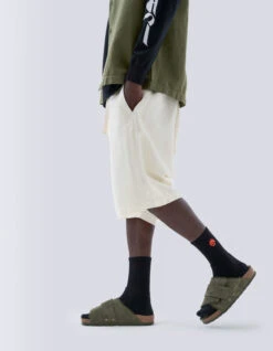 Maharishi 5007 Hemp Asym Loose Track Shorts Ecru -Maharishi 071223 0264 2