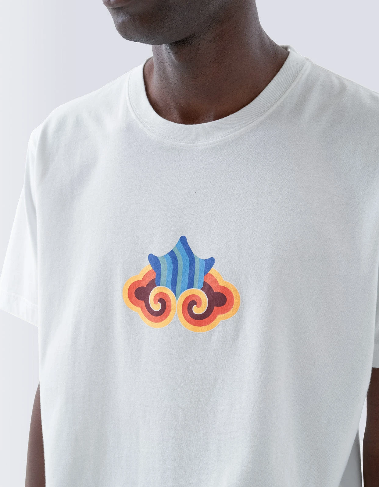 1265 Maharishi Cloud Temple T-Shirt White 3 1265 Maharishi Cloud Temple T-Shirt White - Image 3