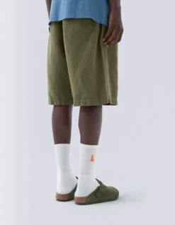 Maharishi 5007 Hemp Asym Loose Track Shorts Olive OG-107F 11 Maharishi 5007 Hemp Asym Loose Track Shorts Olive OG-107F -Maharishi 071223 0335 2
