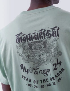 Maharishi 1258 Abundance Dragon Tour T-Shirt Bamboo Green -Maharishi 071223 0411 2