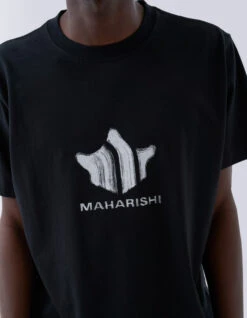 Maharishi 1259 Brushstroke Temple T-Shirt Black 7 Maharishi 1259 Brushstroke Temple T-Shirt Black -Maharishi 071223 0517 2