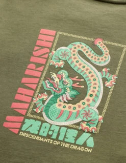 Maharishi 1252 Year Of The Dragon Crew Sweat · Guest Artist: Allister Lee Olive -Maharishi 1252 olive 30