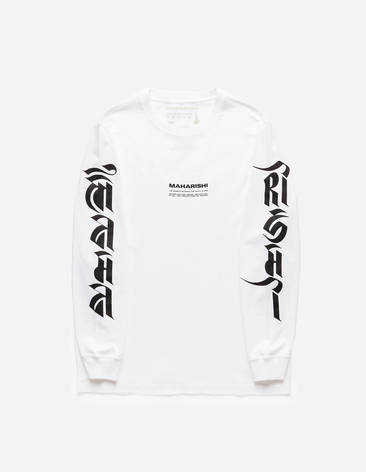 Maharishi 1255 Tibetan Sanskrit LS T-Shirt White 5 Maharishi 1255 Tibetan Sanskrit LS T-Shirt White - Image 5