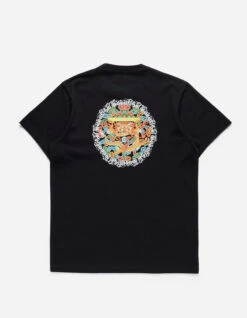 Maharishi 1261 Abundance Dragon Circle T-Shirt Black