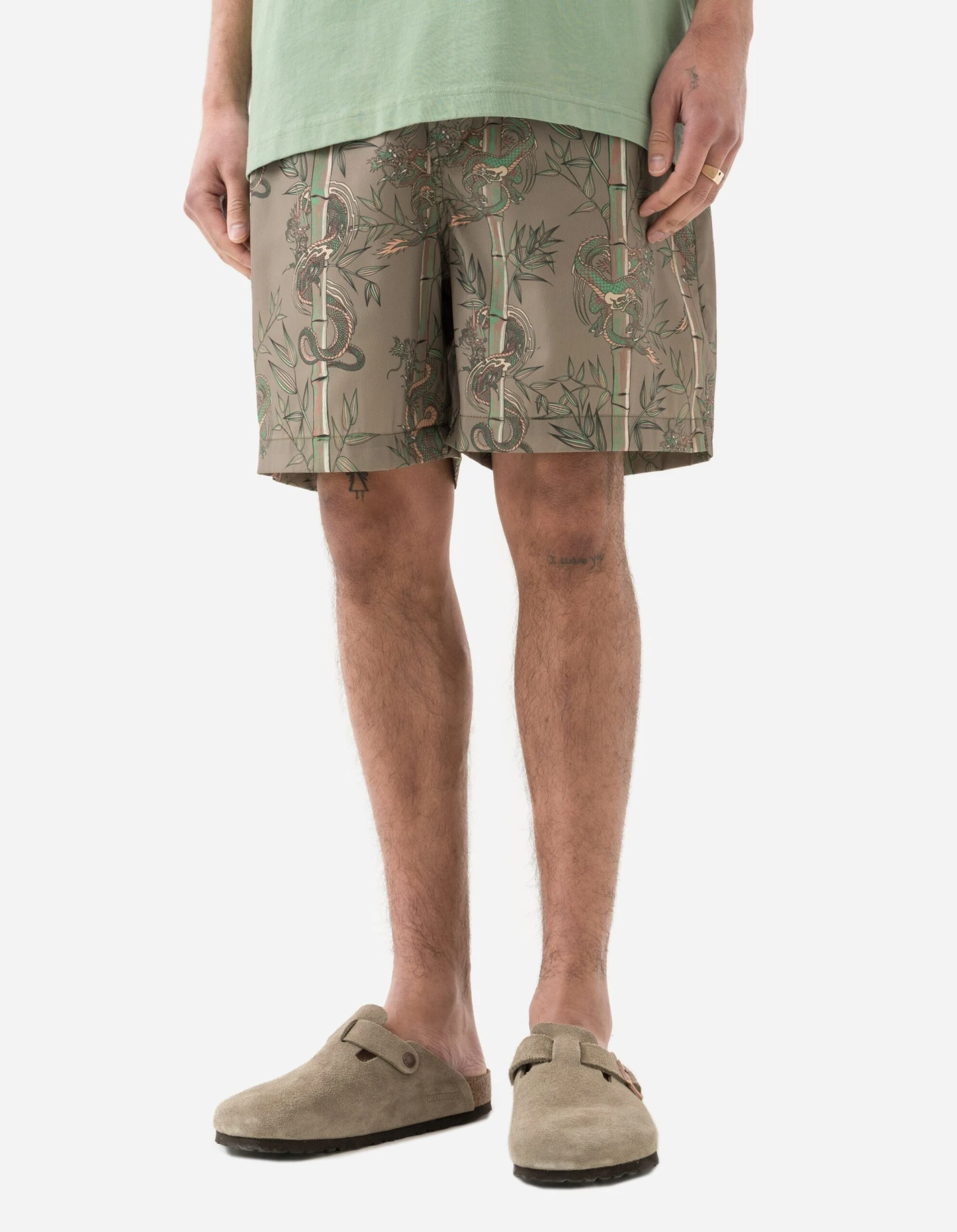 Maharishi 1272 Dragon Bamboo Swim Shorts Olive 2 Maharishi 1272 Dragon Bamboo Swim Shorts Olive - Image 2
