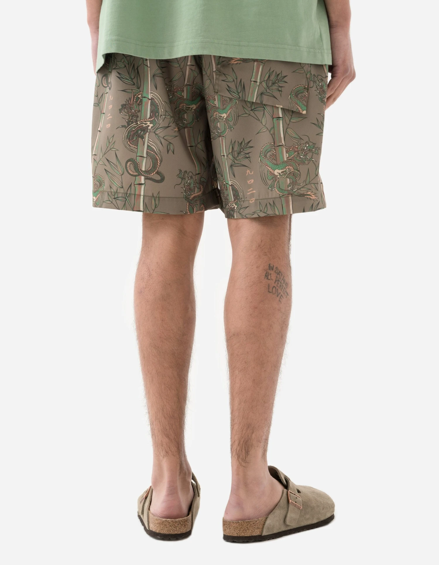 Maharishi 1272 Dragon Bamboo Swim Shorts Olive 3 Maharishi 1272 Dragon Bamboo Swim Shorts Olive - Image 3