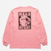Maharishi 1277 Woodblock Dragon L/S T-Shirt Flag Pink
