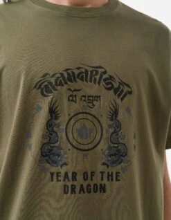 Maharishi 1293 Dragon Anniversary T-Shirt Olive OG-107F -Maharishi 1293 olive 60