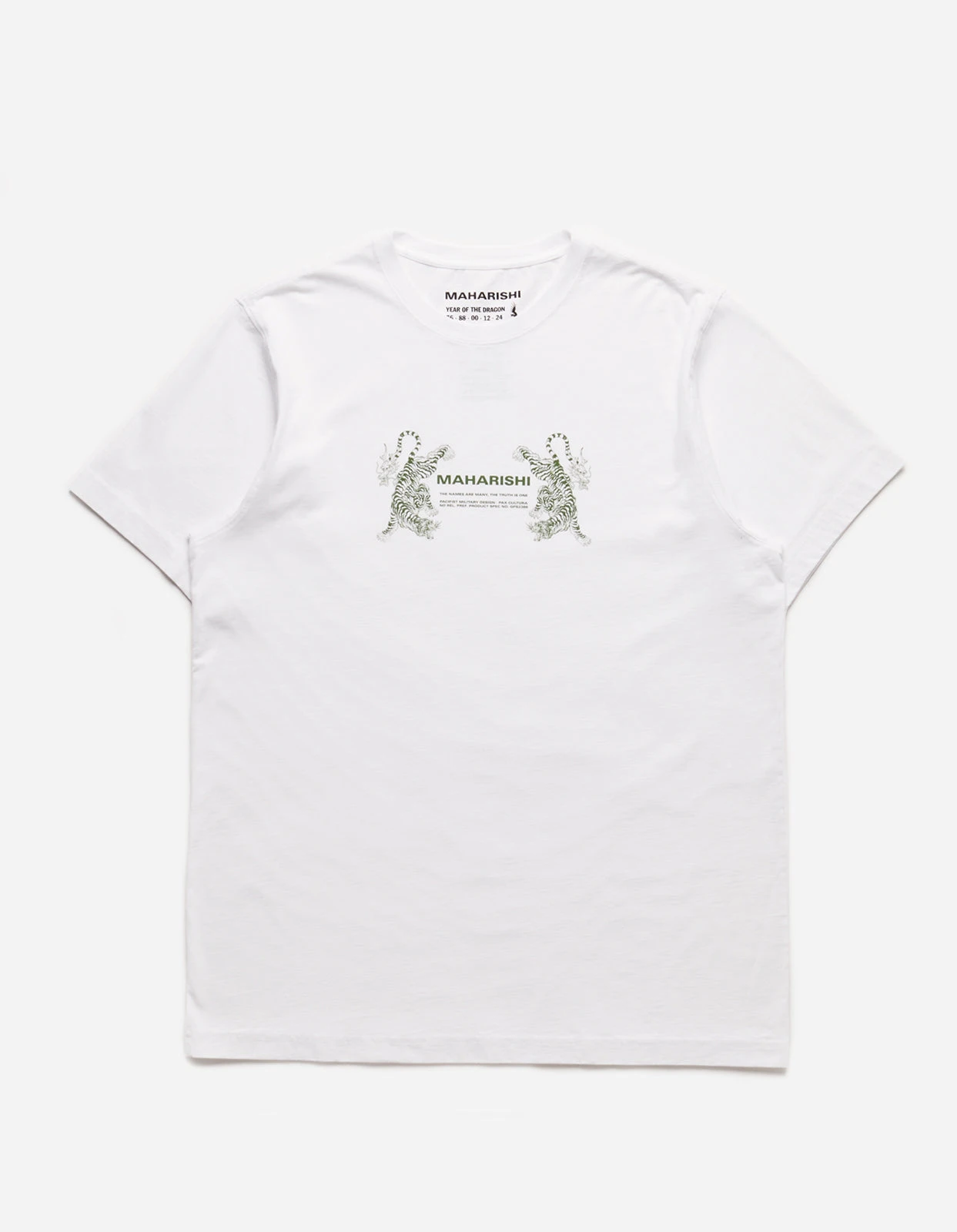 Maharishi 1305 Double Tigers MILTYPE T-Shirt White 1 Maharishi 1305 Double Tigers MILTYPE T-Shirt White