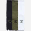 Maharishi 9891 MILTYPE Peace Tabi Sports Socks · 3 Pack Black/Olive/White