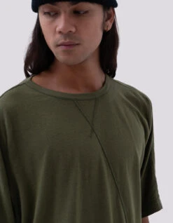 Maharishi 5000 Kesagiri Hemp Oversized T-Shirt Olive OG-107F -Maharishi 5000 olive 70
