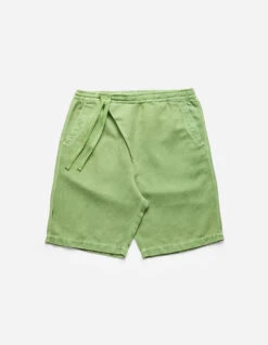 Maharishi 5007 Hemp Asym Loose Track Shorts Bamboo Green