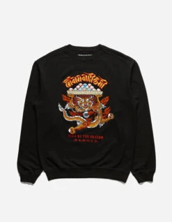 Maharishi 15 Maharishi 5015 Abundance Dragon Crew Sweat Black