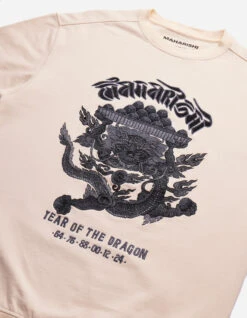 Maharishi 5015 Abundance Dragon Crew Sweat Ecru -Maharishi 5015 ecru 30