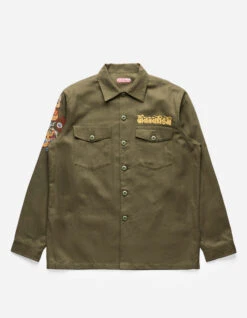 Maharishi 5022 Lunar Dragon Utility Shirt Olive OG-107F