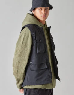 Maharishi 5038 Veg Dyed Tech Cargo Vest Black -Maharishi 5038 black 5075 olive 70