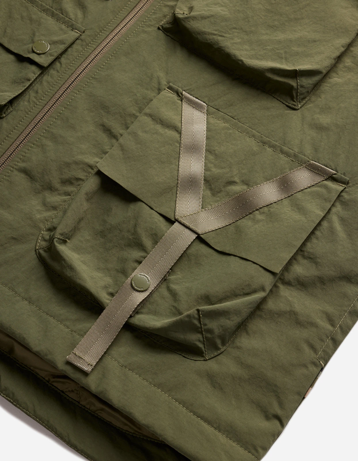 Maharishi 5038 Veg Dyed Tech Cargo Vest Olive 9 Maharishi 5038 Veg Dyed Tech Cargo Vest Olive - Image 9