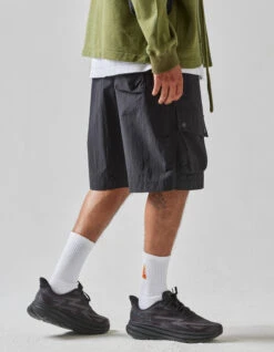 Maharishi 5041 Veg Dyed Asym Cargo Track Shorts Black 14 Maharishi 5041 Veg Dyed Asym Cargo Track Shorts Black -Maharishi 5041 black 80