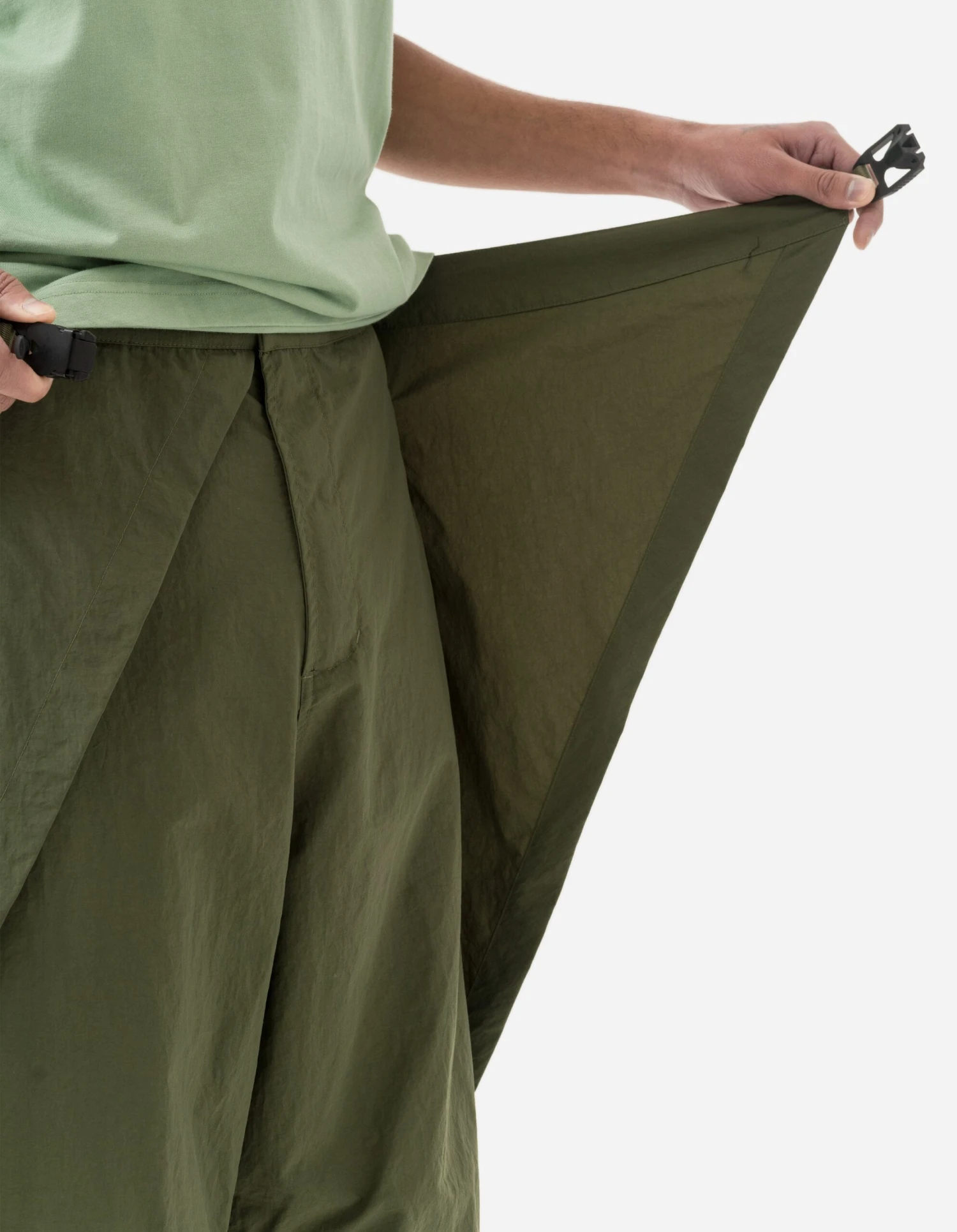 Maharishi 5042 Veg Dyed Hakama Track Pants Olive 4 Maharishi 5042 Veg Dyed Hakama Track Pants Olive - Image 4