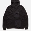 Maharishi 5043 Asym Articulated Hooded Sweat Black