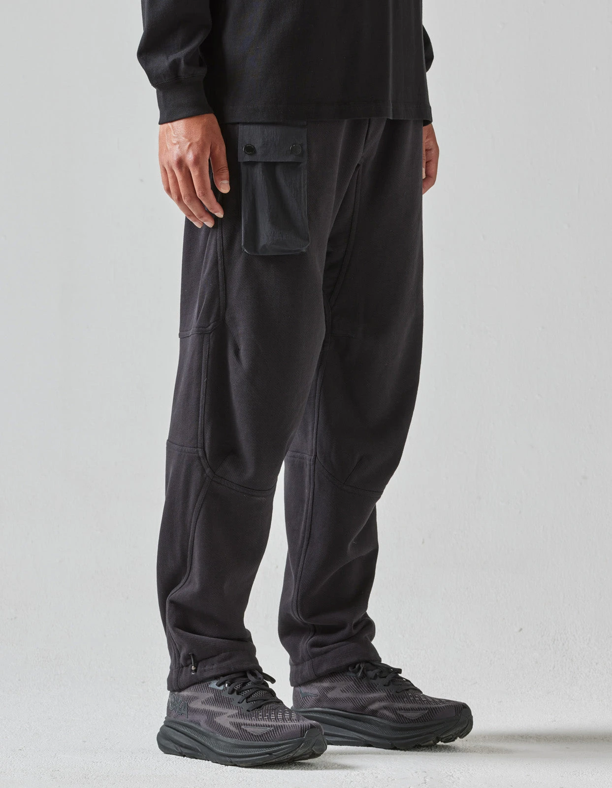 Maharishi 5044 Asym Articulated Sweatpants Black 3 Maharishi 5044 Asym Articulated Sweatpants Black - Image 3