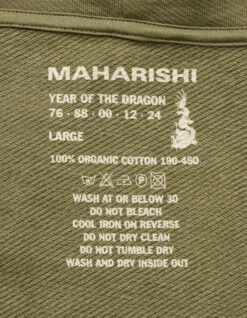 Maharishi 5075 Dragon Bamboo Hooded Sweat Olive OG-107F 18 Maharishi 5075 Dragon Bamboo Hooded Sweat Olive OG-107F -Maharishi 5075 olive 70 Green