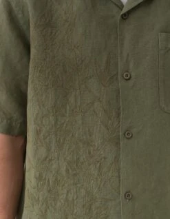 Maharishi 5078 Dragon Bamboo Hemp Shirt Olive OG-107F -Maharishi 5078 OLIVE 90