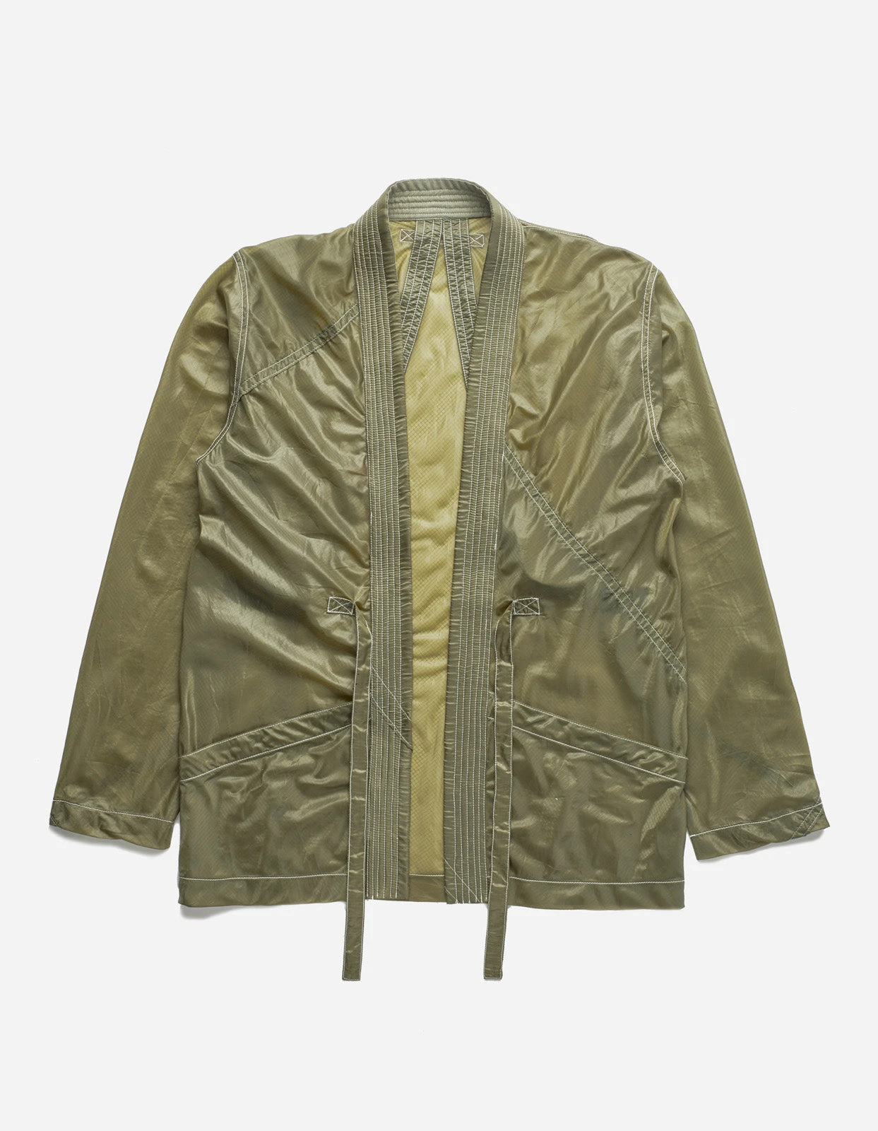 Maharishi 5091 Upcycled Parachute Kimono Olive 1 Maharishi 5091 Upcycled Parachute Kimono Olive
