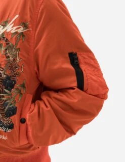 Maharishi 5096 Take Tora MA1 Flight Jacket Blaze Orange -Maharishi 5096 blaze orange 80