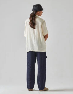 Maharishi 5100 Take Tora Summer Shirt Ecru -Maharishi 5100 ecru 5115 indigo 60