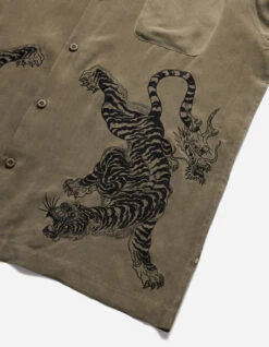 Maharishi 5100 Take Tora Summer Shirt Olive OG-107F -Maharishi 5100 olive 30