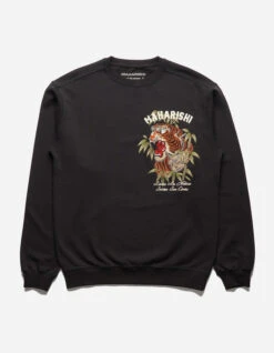Maharishi 17 Maharishi 5101 Maha Tiger Embroidered Crew Black
