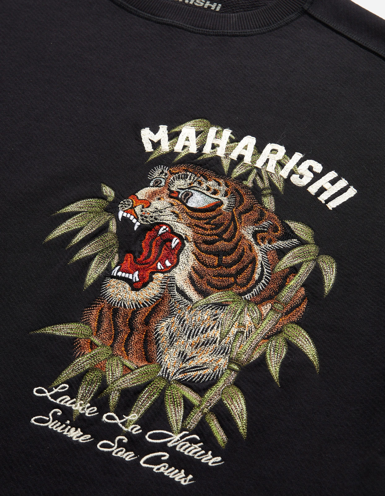 Maharishi 5101 Maha Tiger Embroidered Crew Black 7 Maharishi 5101 Maha Tiger Embroidered Crew Black - Image 7