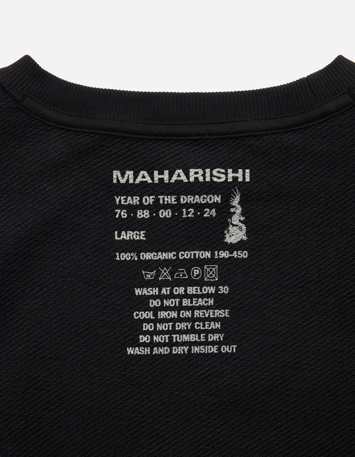 Maharishi 5101 Maha Tiger Embroidered Crew Black 9 Maharishi 5101 Maha Tiger Embroidered Crew Black - Image 9