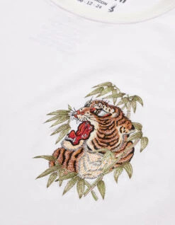 Maharishi 5102 Maha Tiger T-Shirt White 10 Maharishi 5102 Maha Tiger T-Shirt White -Maharishi 5102 white 30 Green