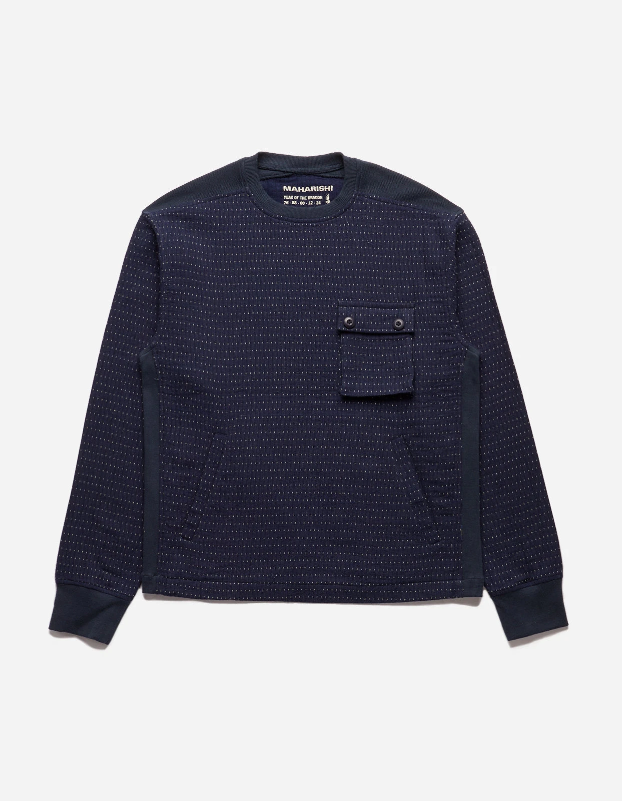 Maharishi 5113 Noragi Woven Cargo Crew Top Indigo 1 Maharishi 5113 Noragi Woven Cargo Crew Top Indigo