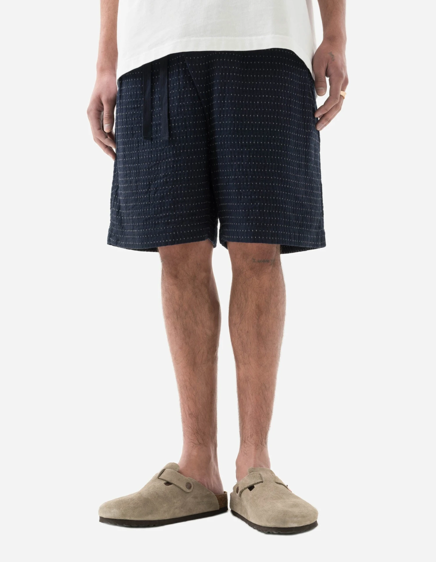 Maharishi 5114 Noragi Loose Asym Track Shorts Indigo 2 Maharishi 5114 Noragi Loose Asym Track Shorts Indigo - Image 2