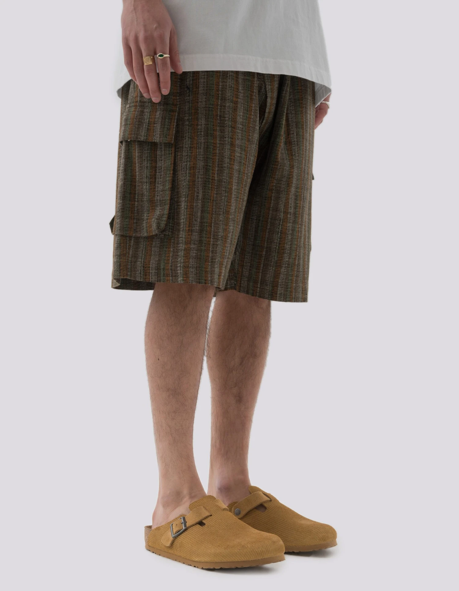 Maharishi 5117 Wagara Low Cargo Track Shorts Olive 2 Maharishi 5117 Wagara Low Cargo Track Shorts Olive - Image 2