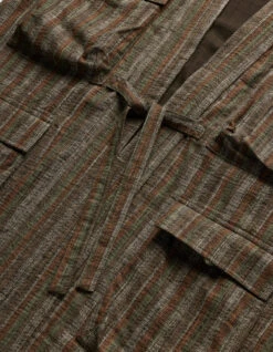 Maharishi 5118 Wagara Stripe Summer Kimono Olive -Maharishi 5118 olive 30 Green