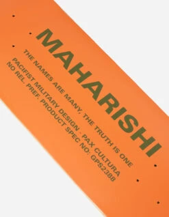Maharishi 9498 MILTYPE Skate Deck · 100% USA Hard Rock Maple Orange 7 Maharishi 9498 MILTYPE Skate Deck · 100% USA Hard Rock Maple Orange -Maharishi 9498 miltype skate deck orange 30