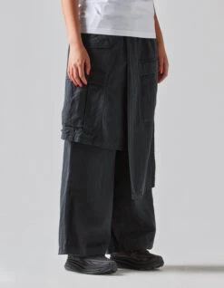 Maharishi 4588 Asym Cargo Hakama Pants Black -Maharishi AW23 LOOK 13 4588 black 60 Green