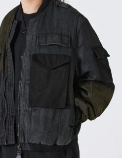 Maharishi 4274 Upcycled WEP MA1 Flight Jacket Black O/D -Maharishi LOOK1 4274 black 80