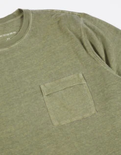 Maharishi 7021 Hemp Organic Pocket T-Shirt Olive OG-107F -Maharishi aw21 7021 hemp organic pocket tshirt olive og 107f 30
