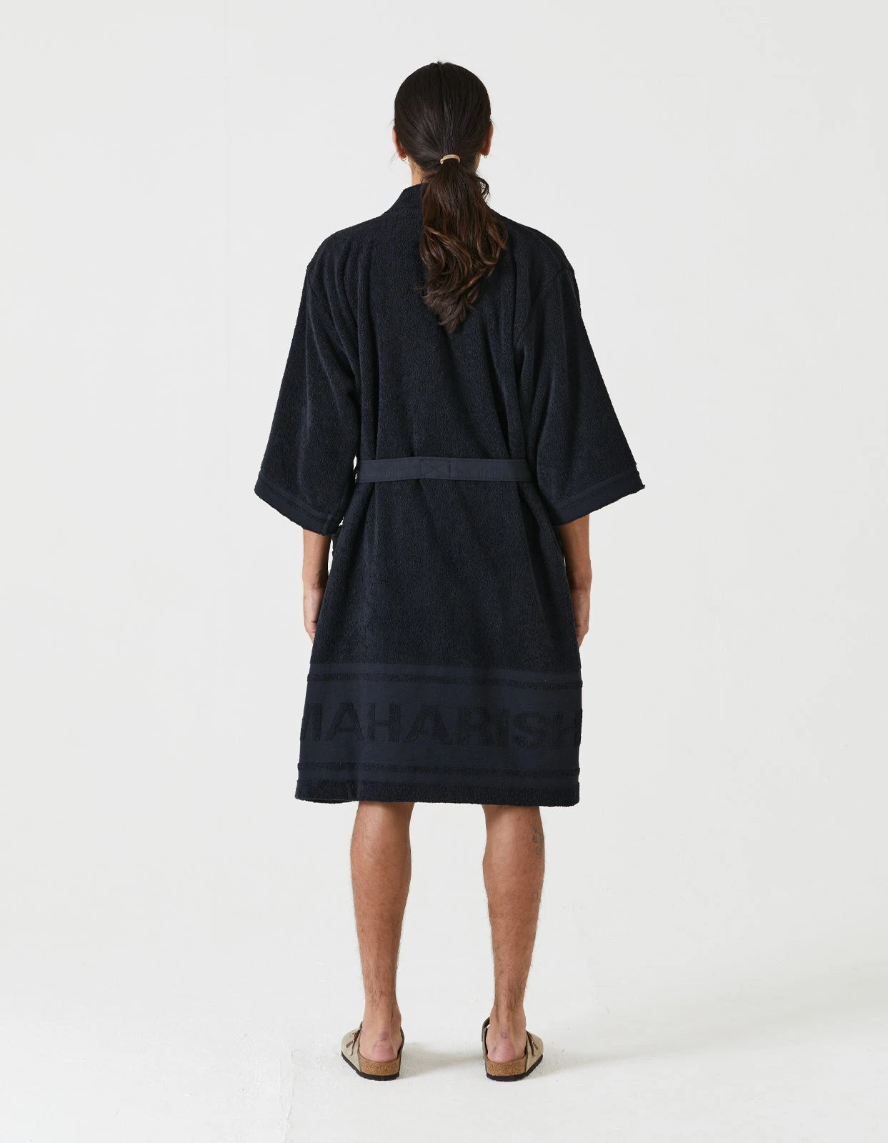 Maharishi 9872 Kimono Robe · Organic Cotton 700 Black 3 Maharishi 9872 Kimono Robe · Organic Cotton 700 Black - Image 3