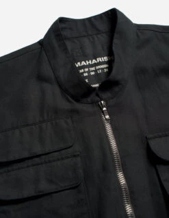 Maharishi 5201 Hemp Utility Vest Black -Maharishi aw24 5201 Black 60