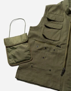 Maharishi 5201 Hemp Utility Vest Olive OG-107F -Maharishi aw24 5201 olive 60