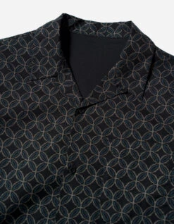 Maharishi 5205 Wagara Camp Collar Shirt Black -Maharishi aw24 5205 Black 40