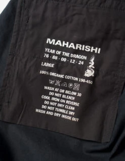 Maharishi 5208 Wagara Asym Loose Track Pants Black 28 Maharishi 5208 Wagara Asym Loose Track Pants Black -Maharishi aw24 5208 Black 90
