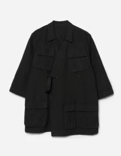 Maharishi 5210 Hemp Jungle Kimono Overshirt Black